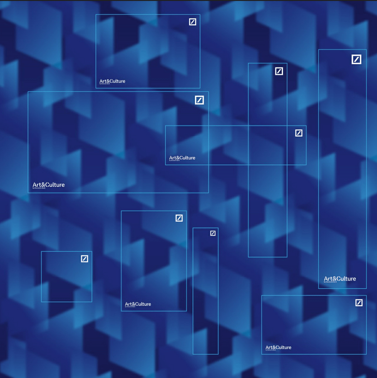 Matrix frames with Deutsche Bank logo diamonds
